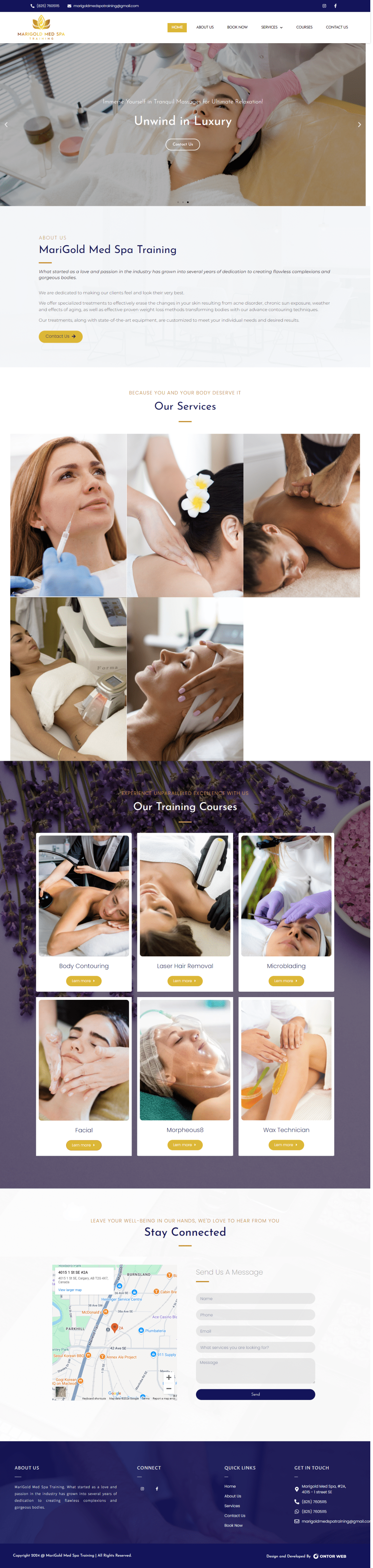 MariGold Med Spa Ontor Web Protfolios
