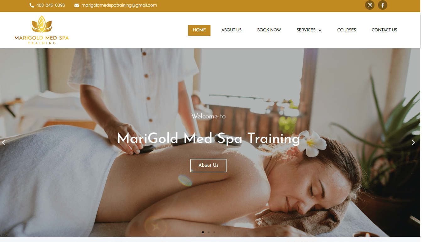 Web Design Portfolio 38 marigold spa 1 1