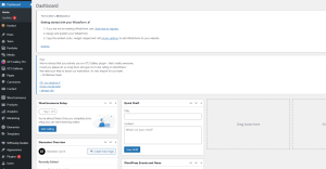 wordpress dashboard