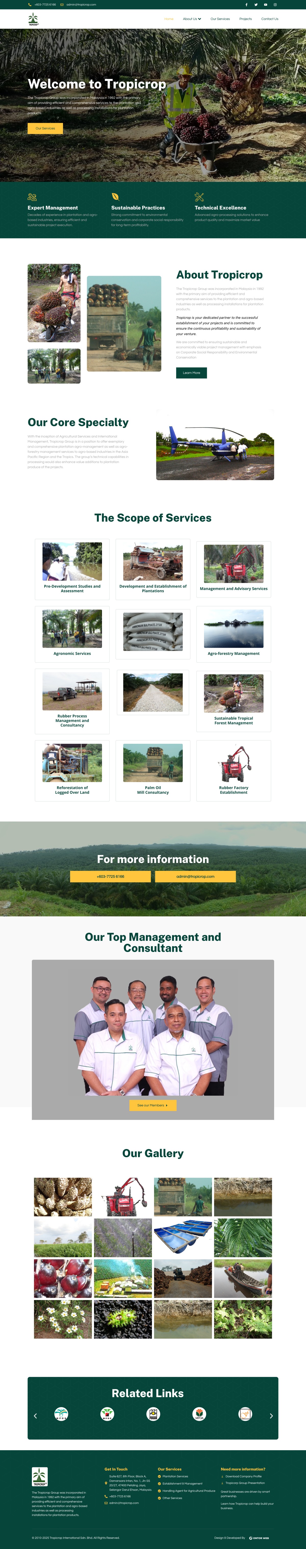 Ontor Web Portfolio The Tropicorp Group 1